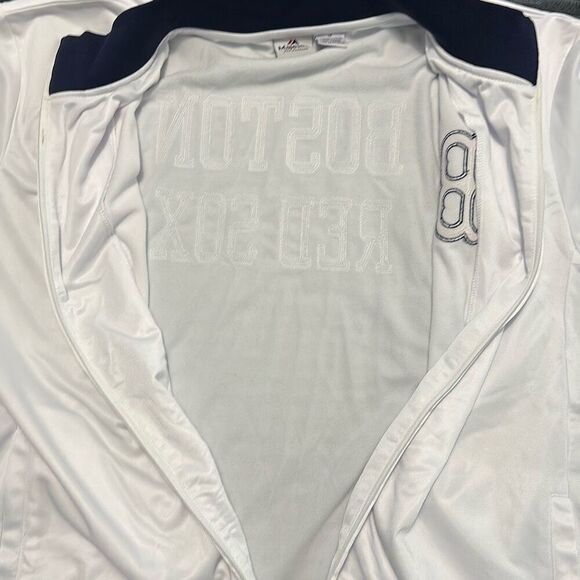 Majestic Boston Red Sox Zip-Up Jacket White with Sequins Women’s XL NWT - Picture 8 of 9